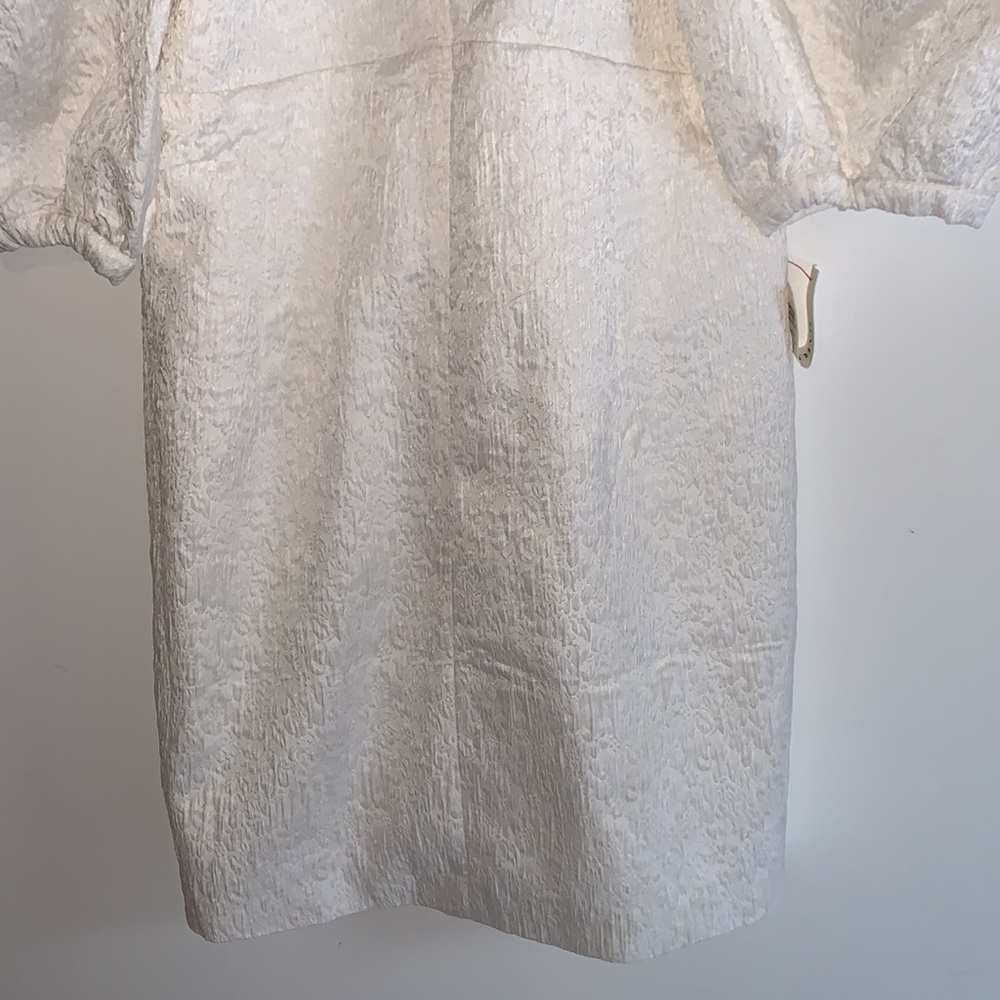 Bardot | Marnie Mini Dress Puff Sleeve in Ivory Size M - Picture 14 of 14